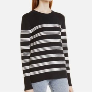 NWT Veronica Beard Zahreen striped sweater - navy. Size Medium